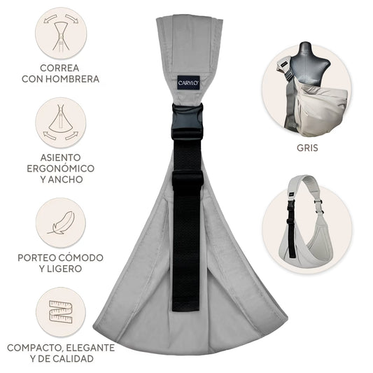 El portabebé Carylo gris